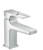 Baterie lavoar Hansgrohe Metropol 100 ventil push-open cu levier decupat pipa 127 mm