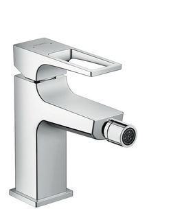 Baterie bideu Hansgrohe Metropol cu ventil push-open levier decupat