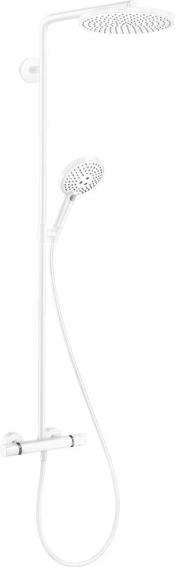 Coloana de dus Hansgrohe Raindance Select S 240 PowderRain 1jet cu baterie termostatata alb mat