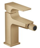 Baterie bideu Hansgrohe Metropol cu ventil push-open bronz periat