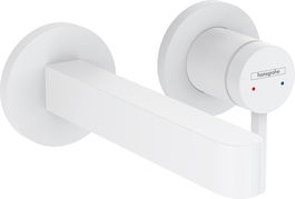 Baterie lavoar Hansgrohe Finoris cu pipa 168mm montaj incastrat necesita corp ingropat alb mat
