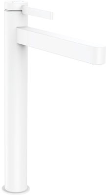 Baterie lavoar Hansgrohe Finoris 260 ventil push-open pentru lavoar tip bol alb mat