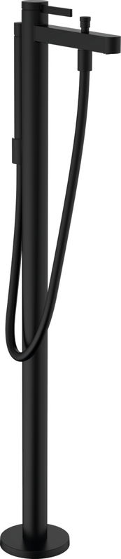 Baterie cada cu montaj pe pardoseala Hansgrohe Finoris necesita corp ingropat negru mat