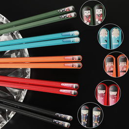 Set de 10 perechi de betisoare Pwsap, fibra de sticla, multicolor, 24 cm