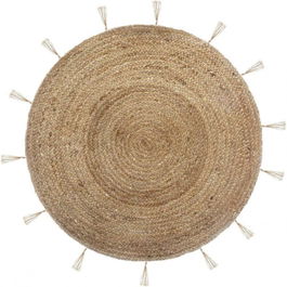 Covor rotund Atmosphera, iuta, bej, 80 cm