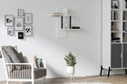 Raft de perete, Asse Home, Herra , 40x60x20cm, 100% PAL melaminat , Alb
