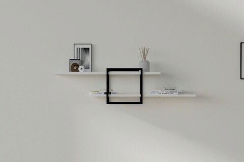 Raft de perete, Asse Home, Mone, 120x30x18cm, Alb