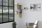 Raft de perete, Asse Home, Bombe, 105x60x20cm, Stejar safir