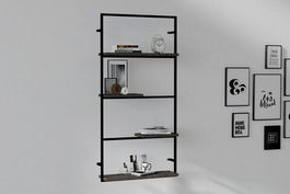 Raft de perete, Asse Home, Bako, 60x120x16.4cm, Antracit / Nuc