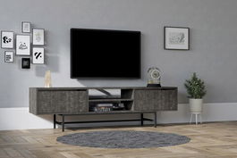Comoda TV, Asse Home, Tauber, 180x50x40cm, Antracit