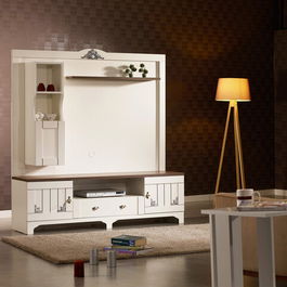 Comoda TV, Comforty, Gazel, 170x182x45cm, Alb / Maro