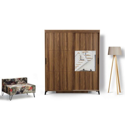 Dulap pentru haine, Comforty, Pasific Home Fuga, 180x216x60cm, Nuc