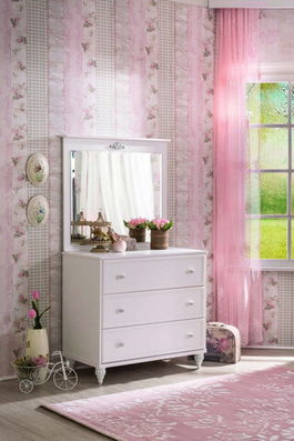 Oglinda decorativa, Çilek, Romantica Mirror, 90x79x5cm, Multicolor