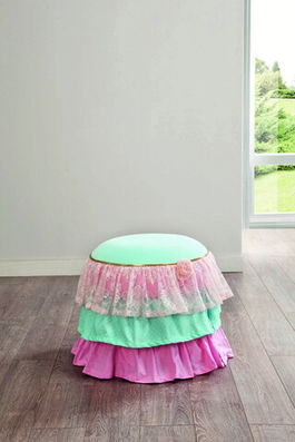 Bancheta, Çilek, Rose Ottoman, 50x50x50cm, Multicolor