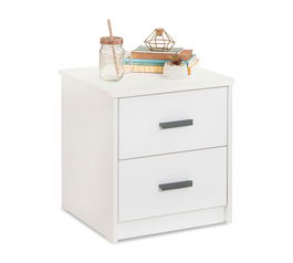 Noptiera, Çilek, White Nightstand, 43.6x46.3x41.5cm, Multicolor
