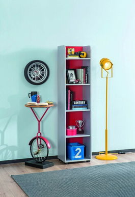 Corp biblioteca, Çilek, Race Cup Bookcase, 39x160x31cm, Multicolor