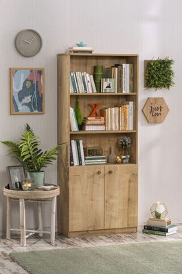 Corp biblioteca, Çilek, Mocha Bookcase, 70x169x31cm, Multicolor