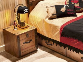 Noptiera, Çilek, Pirate Nightstand, 44x44x42cm, Multicolor