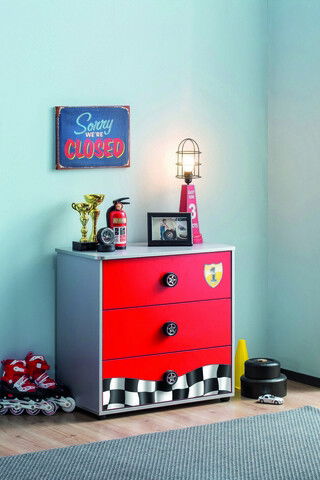 Dulap, Çilek, Race Cup Dresser, 76x74x42cm, Multicolor