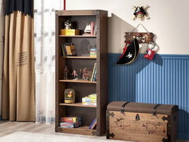 Corp biblioteca, Çilek, Pirate Bookcase, 70x182x33cm, Multicolor