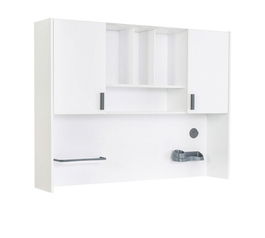 Raft pentru birou, Çilek, White Wide Study Unit, 136.5x104.5x28.5cm, Multicolor