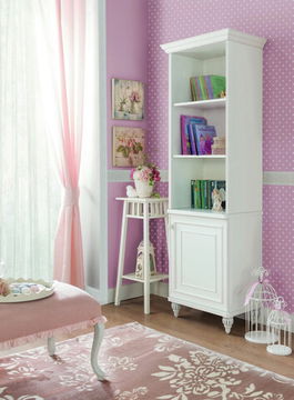 Corp biblioteca, Çilek, Romantica Bookcase, 51x185x42cm, Multicolor