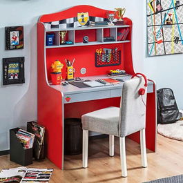 Birou, Çilek, Race Cup Desk With Unit, 103x151x68cm, Multicolor