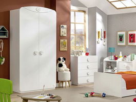 Dulap pentru haine, Çilek, Baby Cotton Sl 2 Doors Wardrobe, 101x201x54cm, Multicolor
