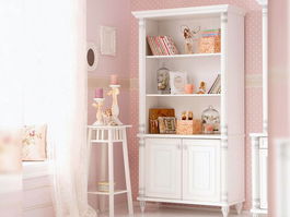 Corp biblioteca, Çilek, Romantic Large Bookcase, 96x186x42cm, Multicolor