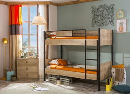 Pat supraetajat, Çilek, Mocha Bunk Bed (90X200), 106x171x208cm, Multicolor