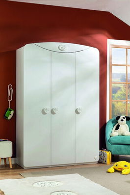 Dulap pentru haine, Çilek, Baby Cotton Sl 3 Doors Wardrobe, 133x201x54cm, Multicolor