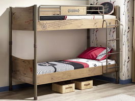 Pat supraetajat, Çilek, Pirate Bunk Bed (90X200), 105x171x208cm, Multicolor