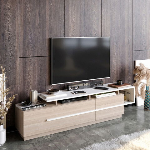 Comoda TV, Decorotika, Pia, 180x46.4x38.9cm, Córdoba / Alb