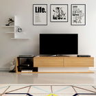 Comoda TV, Decorotika, Liza, Cm, Alb / Teak