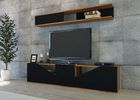 Comoda TV, Decorotika, Taç, Cm, Nuc / Negru