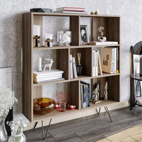 Corp biblioteca, Decorotika, Mistico, 120x132.2x29.5cm, Nuc