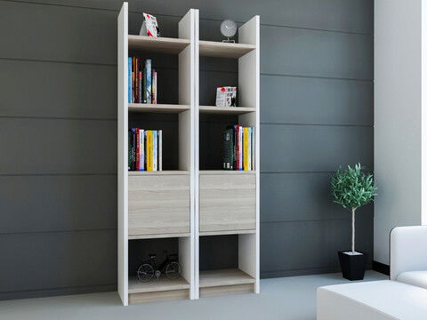 Corp biblioteca, Decorotika, Esbi 102, 66.2x150x29.5cm, Alb / Córdoba
