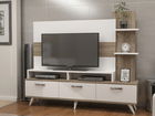 Comoda TV, Decorotika, Lover, 150x127x30cm, Alb / Nuc