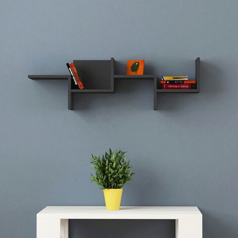 Raft de perete, Decortie, Rako, 115x35x22cm, Antracit
