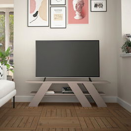 Comoda TV, Decortie, Fella, 140x40x34cm, Maro deschis