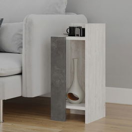 Noptiera, Decortie, Elos, 25x60x25cm, Gri / Alb