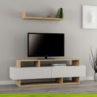 Comoda TV, Decortie, Rela, Cm, Alb / Stejar