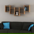 Raft de perete, Decortie, Bat, 151x64x20cm, Stejar