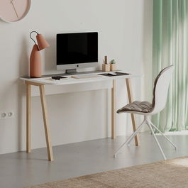Birou, Decortie, Luton, 120x75x60cm, Alb / Gri