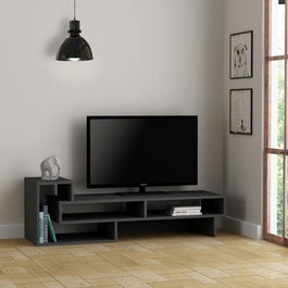 Comoda TV, Decortie, Tetra, 136.5x42x40cm, Antracit