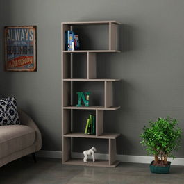 Corp biblioteca, Decortie, Tapi, 62x161x28cm, Mocha ușoară