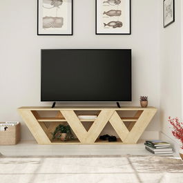 Comoda TV, Decortie, Ralla, 158x40x30cm, Stejar