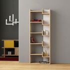 Corp biblioteca, Decortie, Oppa, 60.5x162.4x22cm, Stejar / Alb