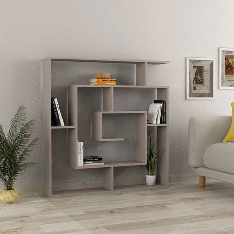 Corp biblioteca, Decortie, Maze, 125x129x22cm, Mocha ușoară