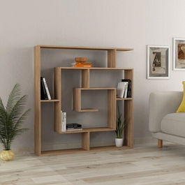 Corp biblioteca, Decortie, Maze, 125x129x22cm, Stejar